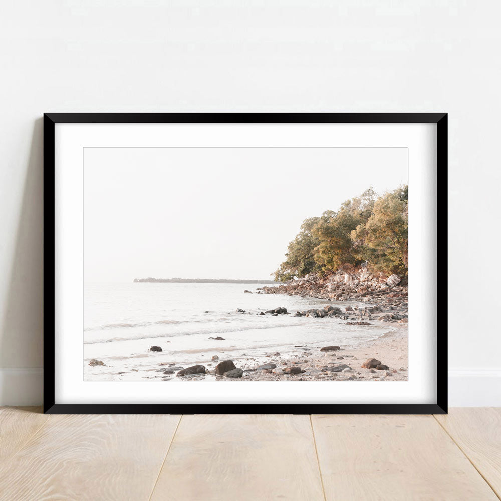 Serene Mindil Beach Oil Painting - Tranquil Coastal Landscape Art