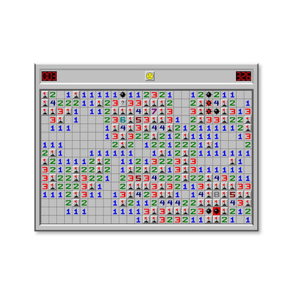 Colorful Minesweeper Canvas Artwork for Game Lovers and Home Decor