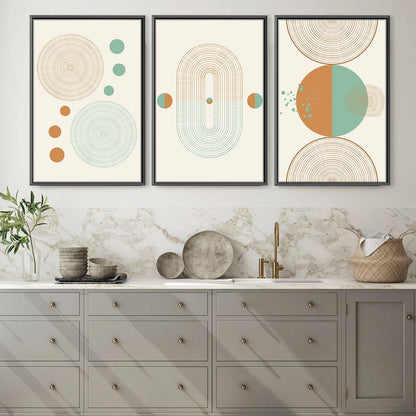 Contemporary Minimalist Shapes Oil Painting for Modern Home Decor