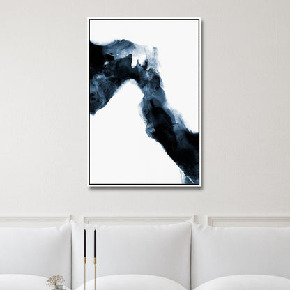 Tranquil Blue and White Abstract Oil Painting for Modern Home Decor