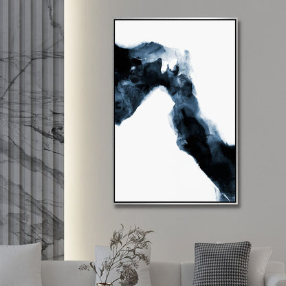 Tranquil Blue and White Abstract Oil Painting for Modern Home Decor