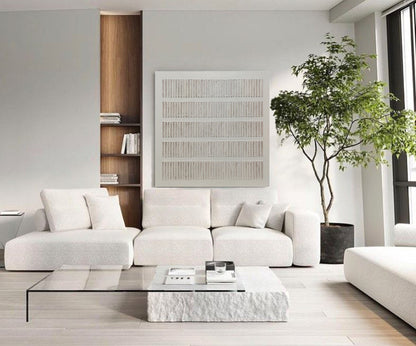 Modern Wabi-Sabi Abstract Oil Painting for Minimalist Wall Decor