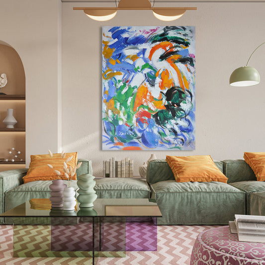Vibrant Abstract Oil Painting for Inspiring Home Decor