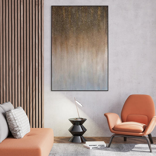 Enchanting Abstract Oil Painting in Earthy Tones for Modern Home Decor