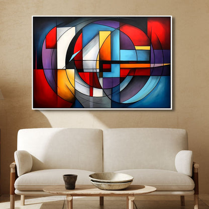 Vibrant Modern Abstract Landscape Oil Painting for Home Decor