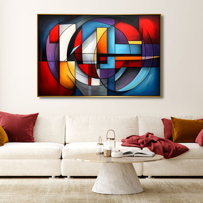 Vibrant Modern Abstract Landscape Oil Painting for Home Decor