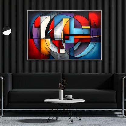 Vibrant Modern Abstract Landscape Oil Painting for Home Decor