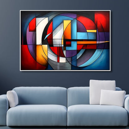 Vibrant Modern Abstract Landscape Oil Painting for Home Decor