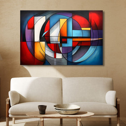 Vibrant Modern Abstract Landscape Oil Painting for Home Decor