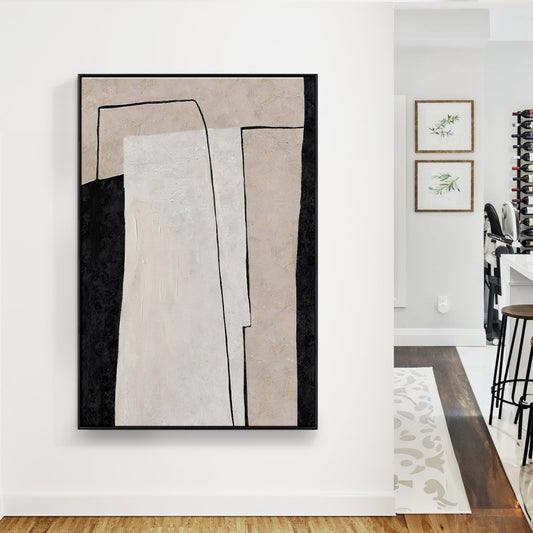 Contemporary Abstract Oil Painting of Highrise Architecture