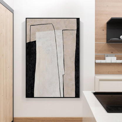Contemporary Abstract Oil Painting of Highrise Architecture