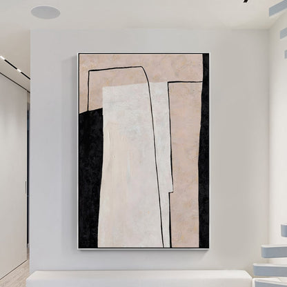 Contemporary Abstract Oil Painting of Highrise Architecture