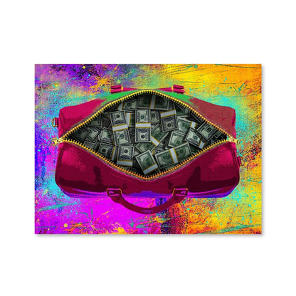 Vibrant Money Bag Oil Painting for Modern Home Décor Art