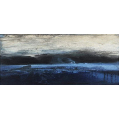 Serene Morning Ocean Landscape Oil Painting for Modern Home Decor