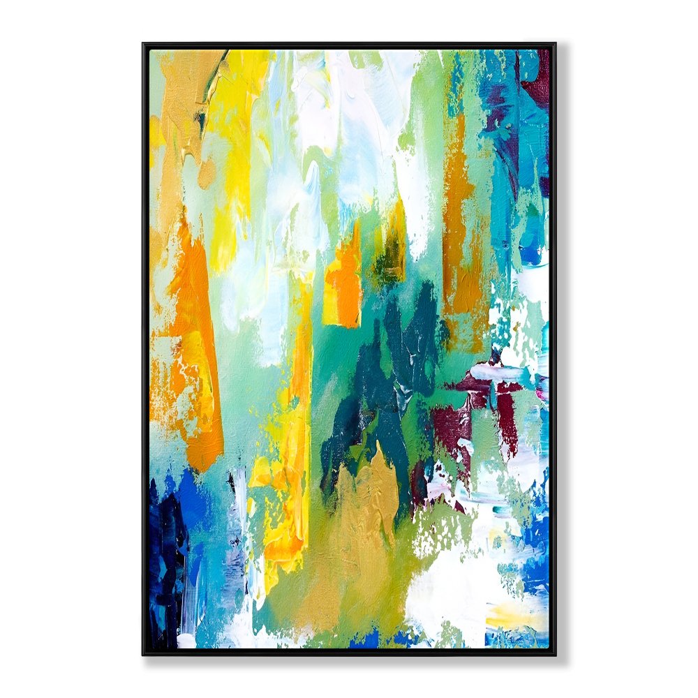 Vibrant Abstract Landscape Painting for Modern Home Décor