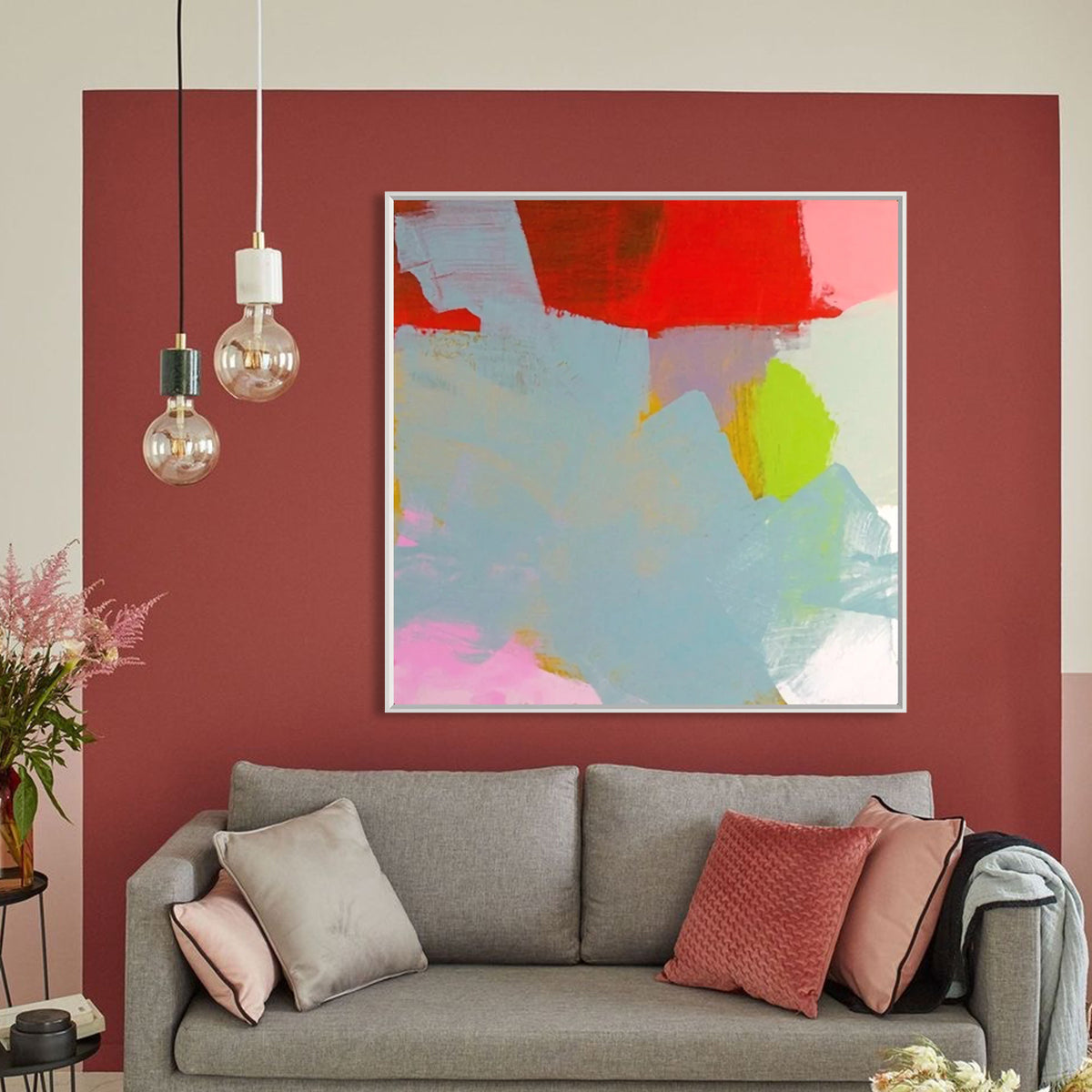 Vibrant Abstract Oil Painting for Modern Home Decor - Motion Fusion Art