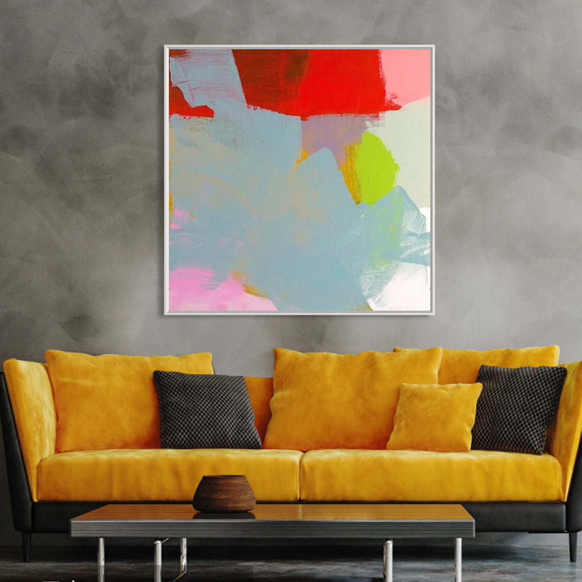 Vibrant Abstract Oil Painting for Modern Home Decor - Motion Fusion Art