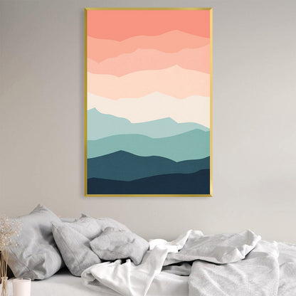 Serene Mountain Landscape Oil Painting for Modern Home Décor