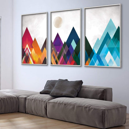 Vibrant Mountain Landscape Oil Painting for Modern Home Decor