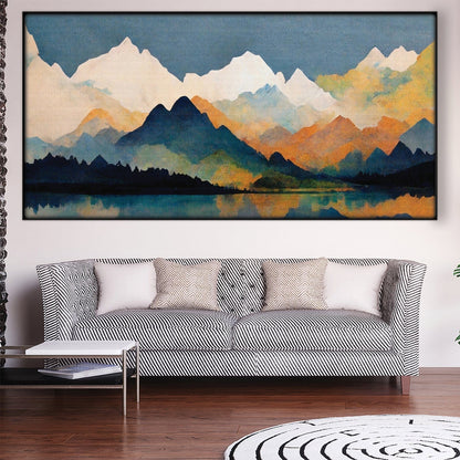 Stunning Mountain Landscape Oil Painting for Home Decor