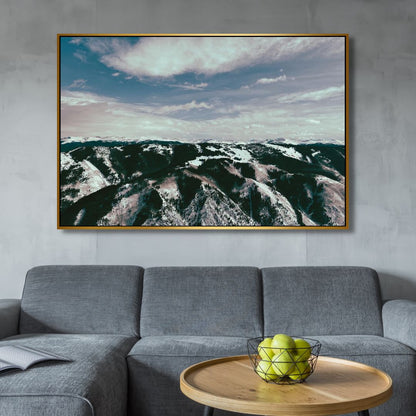 Serene Mountain Landscape Oil Painting Wall Art for Nature Lovers