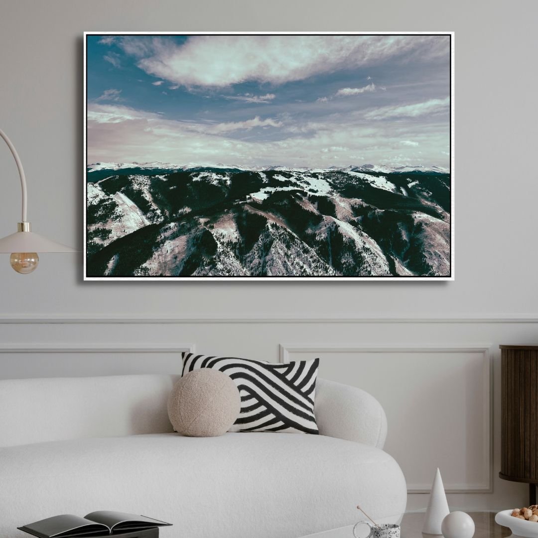 Serene Mountain Landscape Oil Painting Wall Art for Nature Lovers