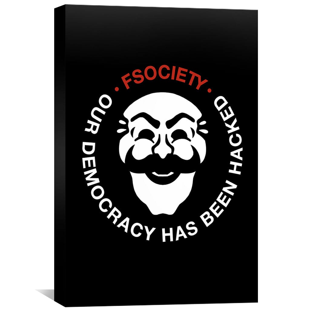 Vibrant Anti-Democracy Canvas Art - Modern Political Statement for Home Decor