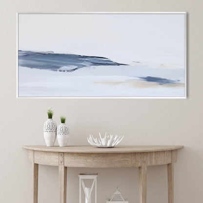 Serene Abstract Landscape Oil Painting for Modern Home Decor