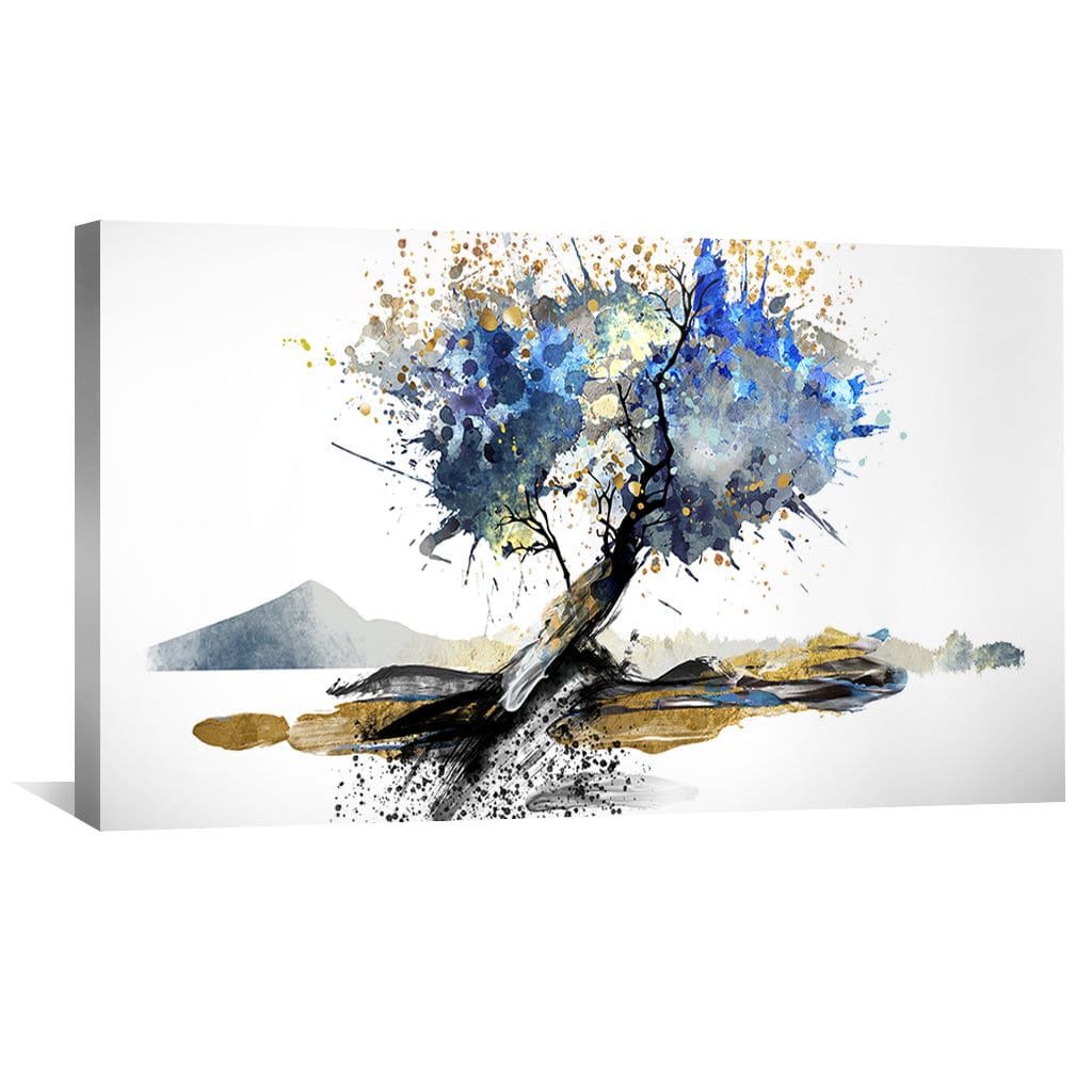 Serene Abstract Tree Oil Painting for Modern Home Decor