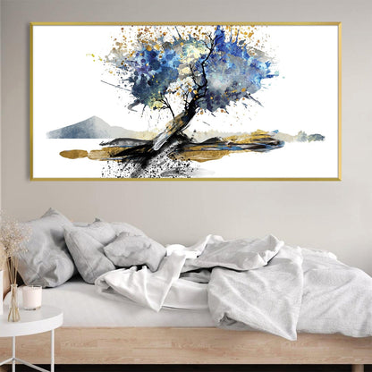 Serene Abstract Tree Oil Painting for Modern Home Decor