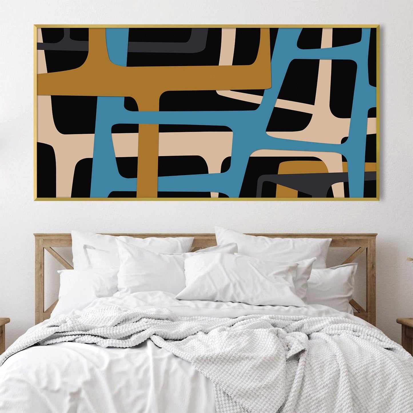 Abstract Modern Art Canvas - Colorful Geometric Design for Home Decor