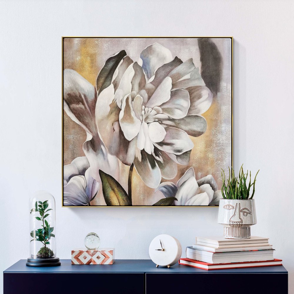 Stunning Floral Oil Painting for Elegant Home Décor and Art Lovers