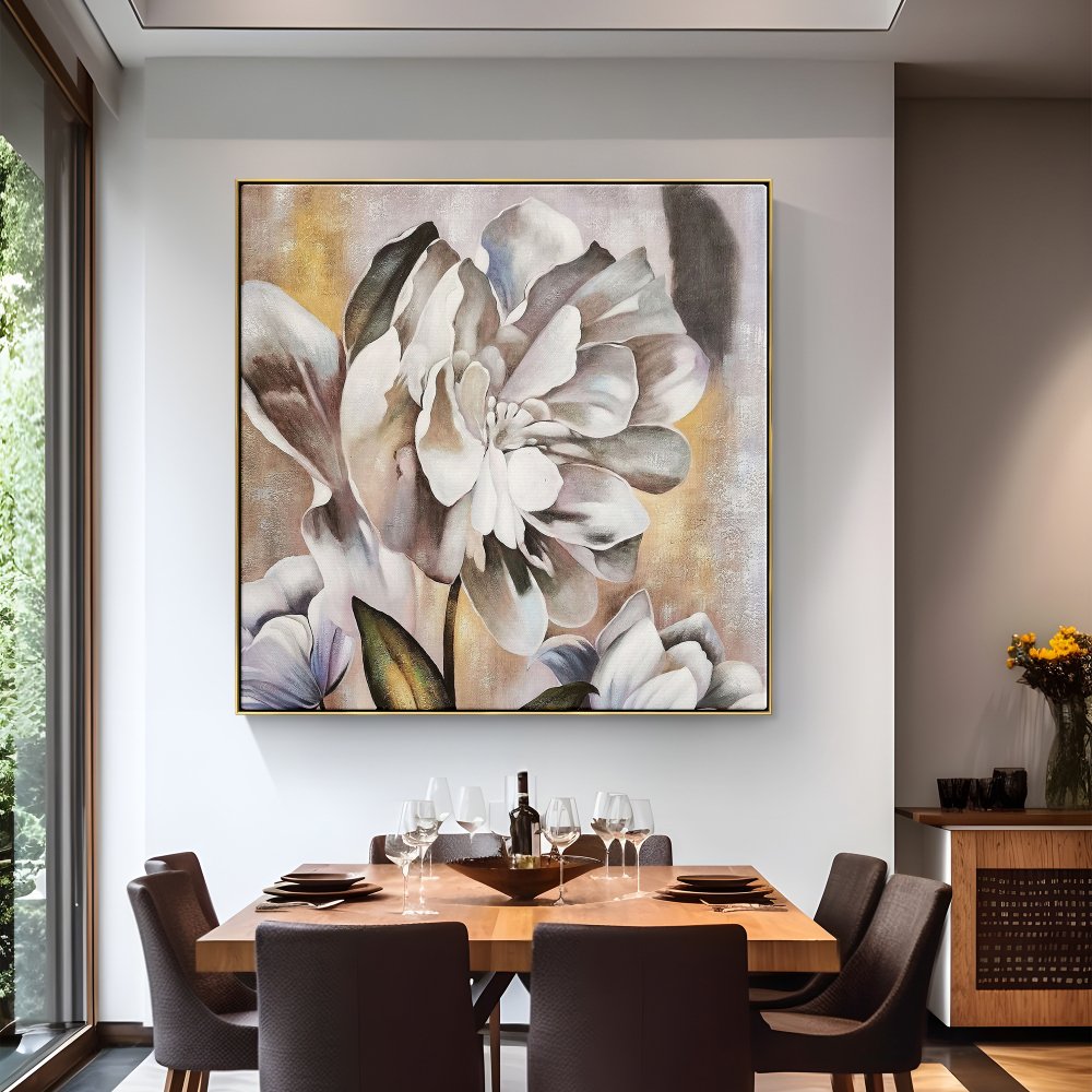 Stunning Floral Oil Painting for Elegant Home Décor and Art Lovers