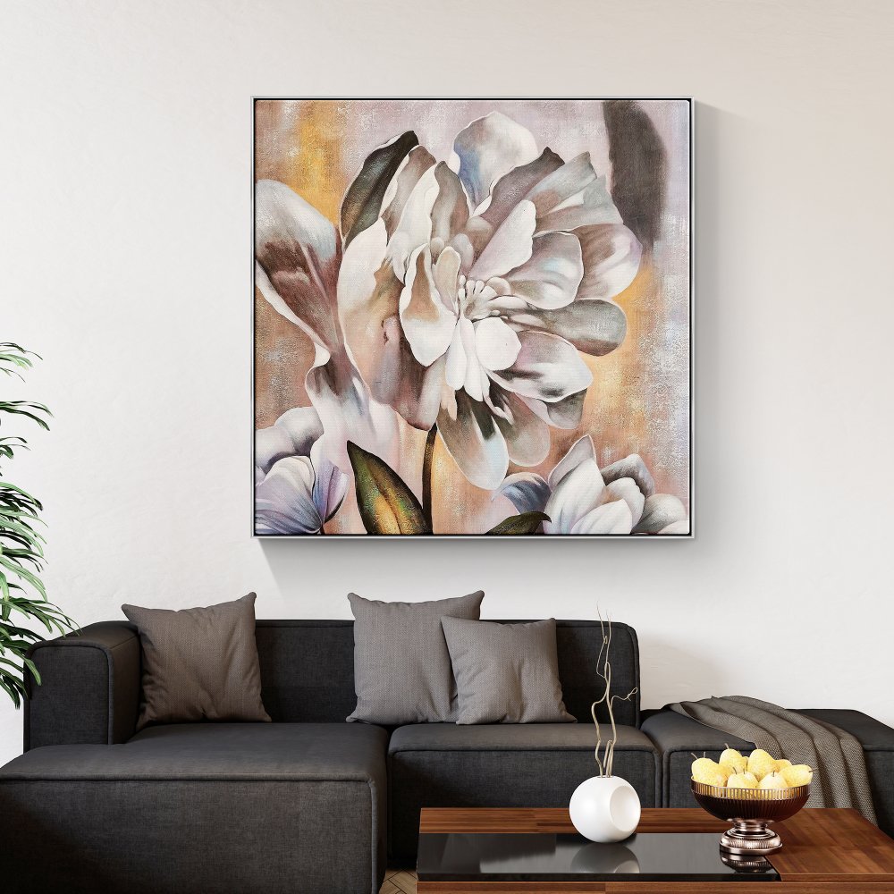 Stunning Floral Oil Painting for Elegant Home Décor and Art Lovers