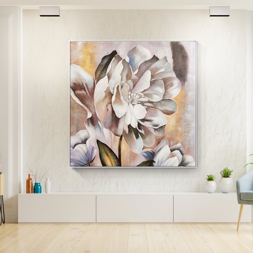 Stunning Floral Oil Painting for Elegant Home Décor and Art Lovers