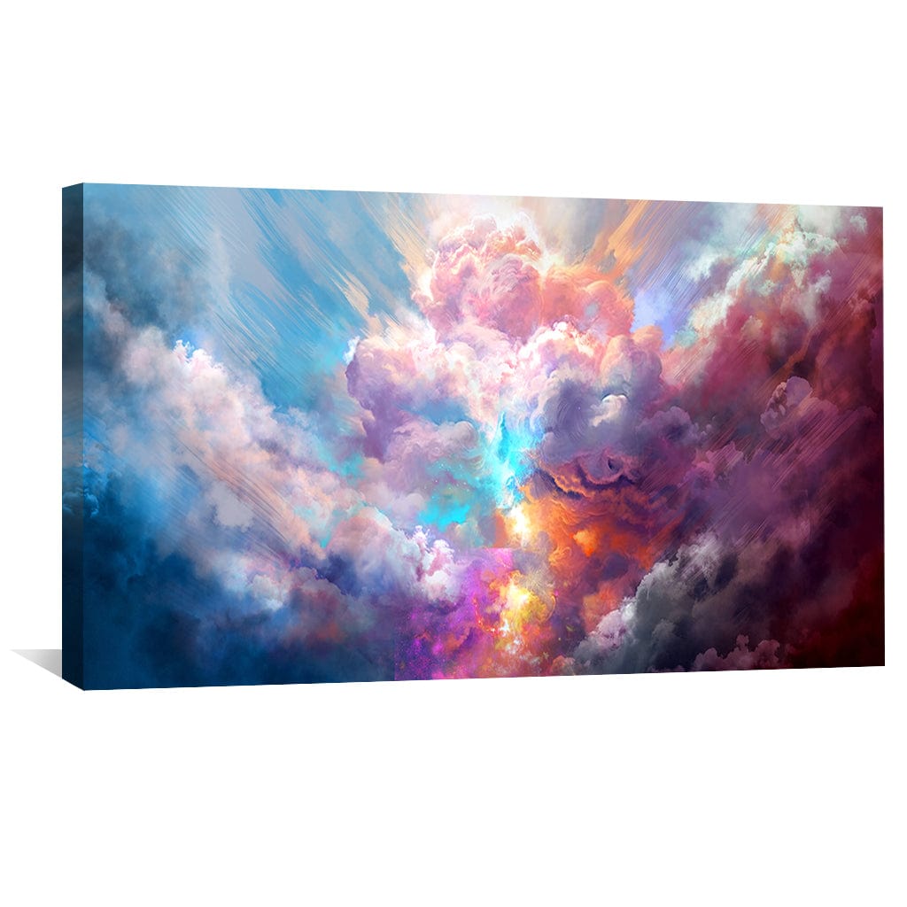 Vibrant Nebula Clouds Oil Painting for Modern Artistic Home Decor