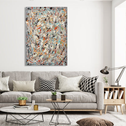 Abstract Expressionism: Vibrant Oil Painting for Modern Home Decor