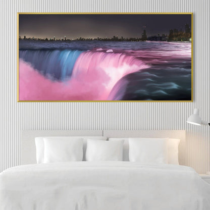 Stunning Niagara Falls Oil Painting - Serene Watercolor Canvas for Home Decor