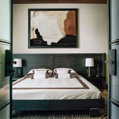Contemporary Black and Brown Abstract Oil Painting for Modern Art Enthusiasts