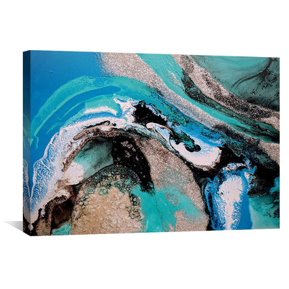 Abyssal Waves: Stunning Ocean-Inspired Abstract Oil Painting for Modern Decor