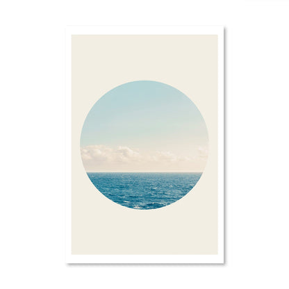 Tranquil Ocean Horizon Oil Painting for Serene Home Decor