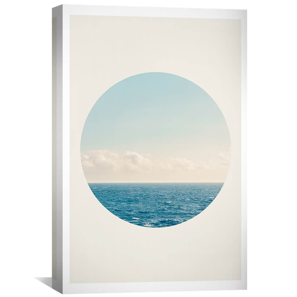 Tranquil Ocean Horizon Oil Painting for Serene Home Decor