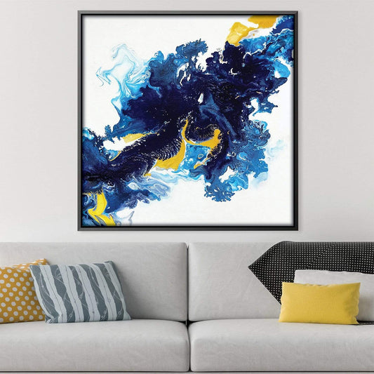 Vibrant Abstract Ocean-Inspired Oil Painting for Stunning Home Décor