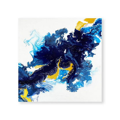 Vibrant Abstract Ocean-Inspired Oil Painting for Stunning Home Décor