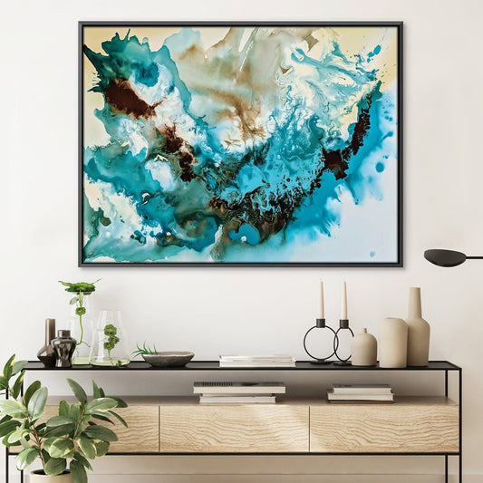 Serene Ocean Abstract Canvas Art for Tranquil Home Decor