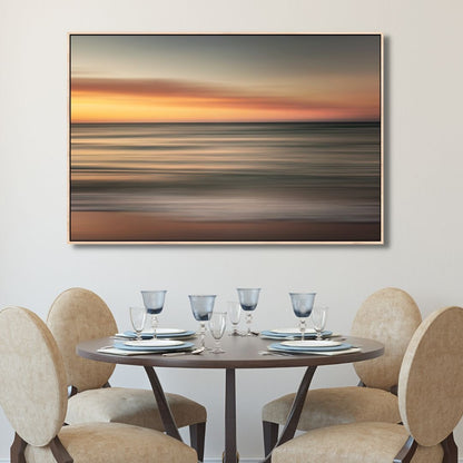 Tranquil Ocean Sunrise Oil Painting for Serene Home Decor