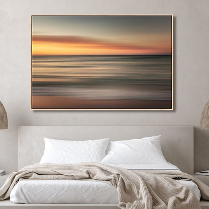 Tranquil Ocean Sunrise Oil Painting for Serene Home Decor