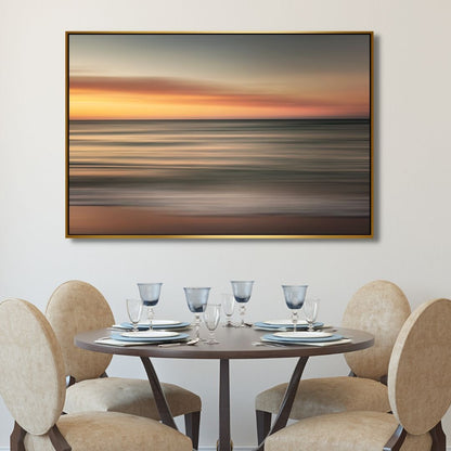 Tranquil Ocean Sunrise Oil Painting for Serene Home Decor