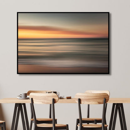 Tranquil Ocean Sunrise Oil Painting for Serene Home Decor