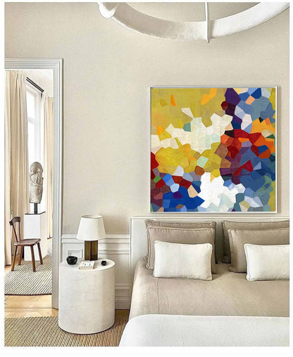 Vibrant Abstract Oil Painting for Modern Home Decor and Unique Art Collection